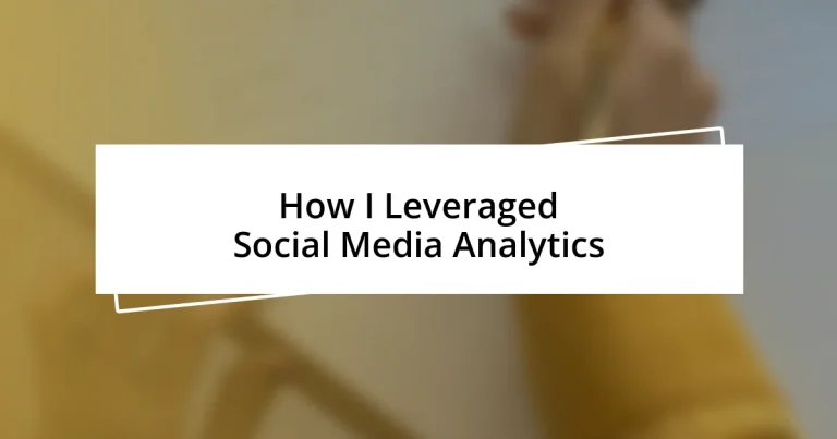 How I Leveraged Social Media Analytics